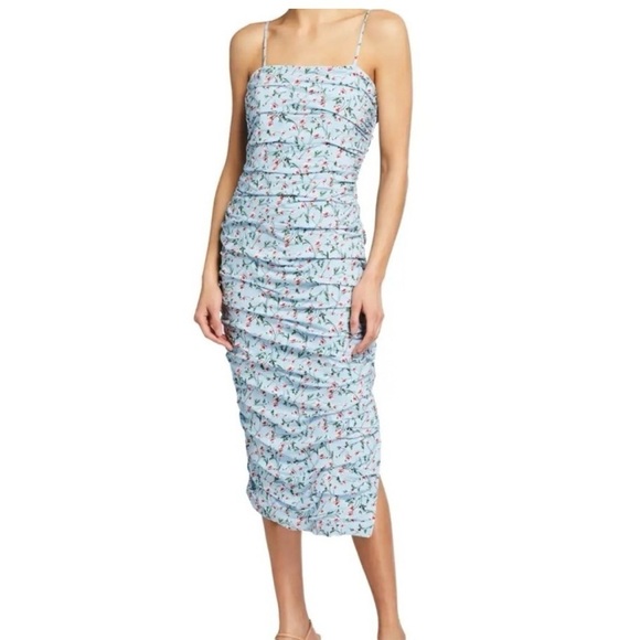 Bardot  Ruched Midi Dress - Size 10 - Picture 1 of 7